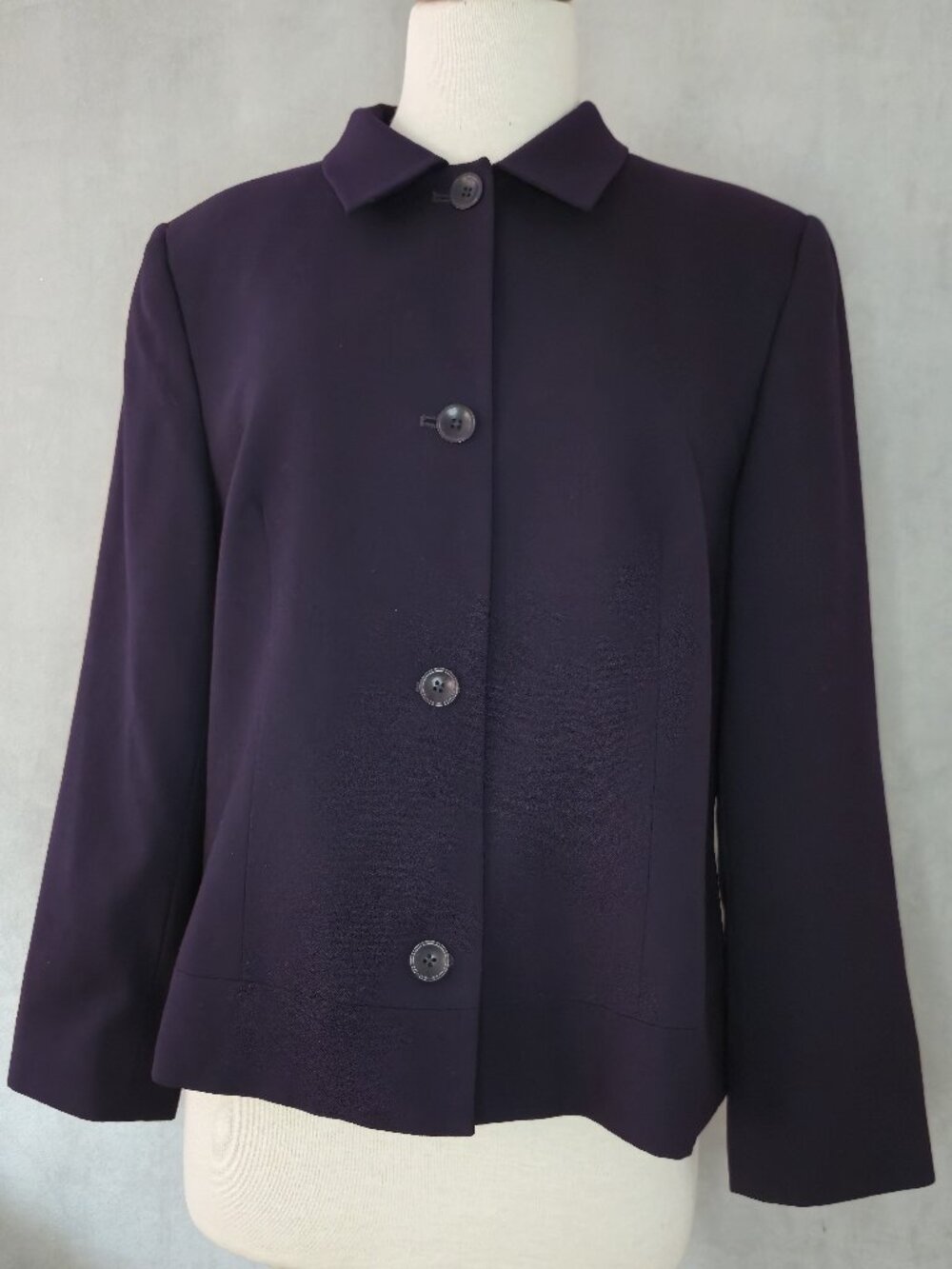 Vintage Talbots Purple 100% Wool Blazer | Made in USA | Size 14